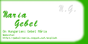 maria gebel business card